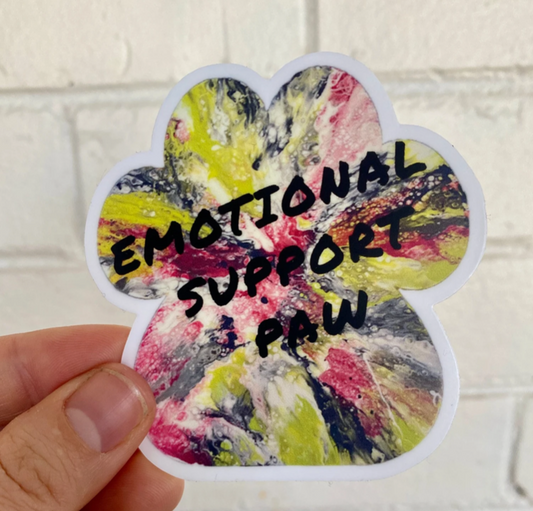 Emotional Support Paw Sticker