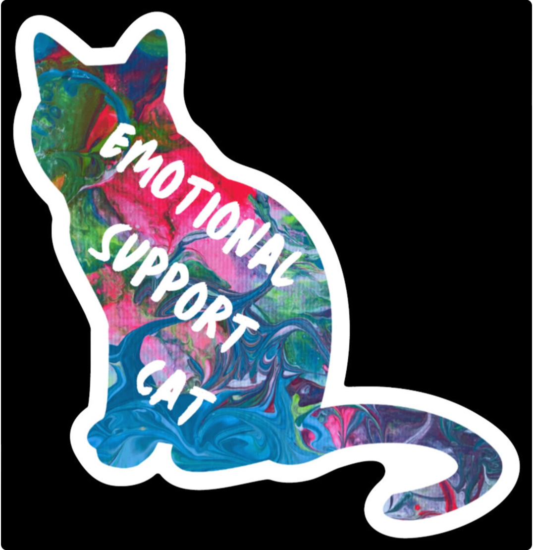 Emotional Support Cat Sticker