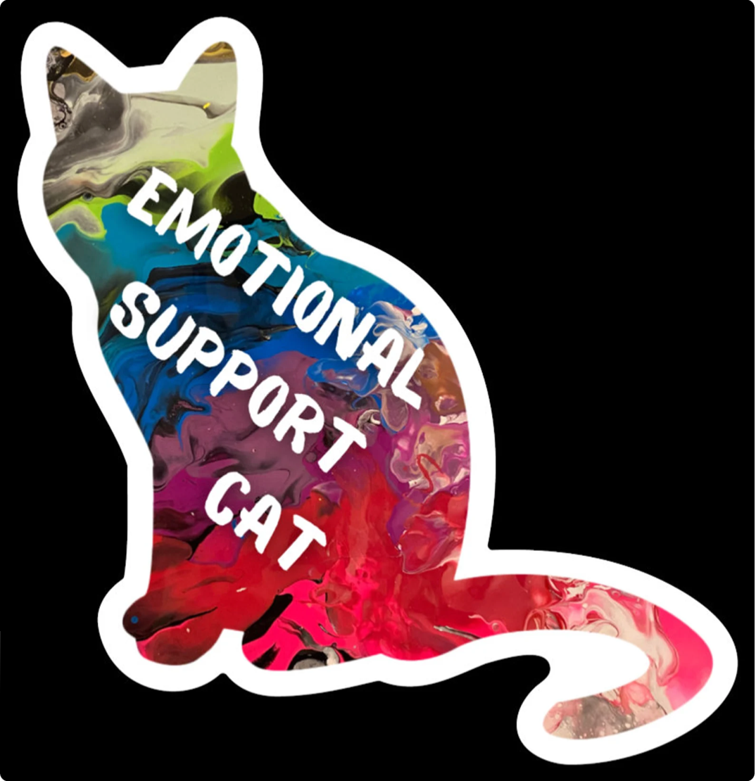 Emotional Support Cat Sticker