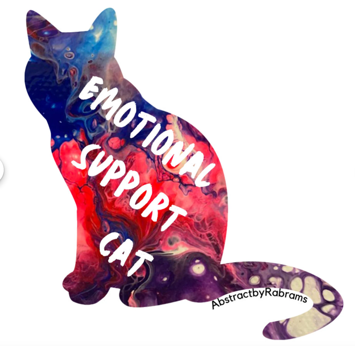 Emotional Support Cat Sticker